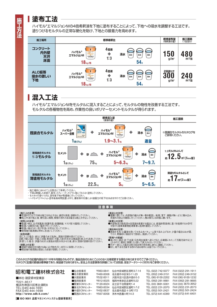 2305円 SALE ハイモルエマルジョン モルタル接着増強剤 吸水調整剤 4kg