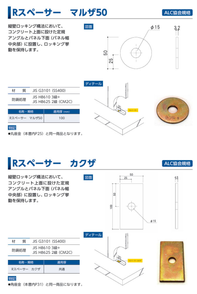 ALC取付金物 打込プレート 埋設プレート｜取り扱い資材｜株式会社ミウラ