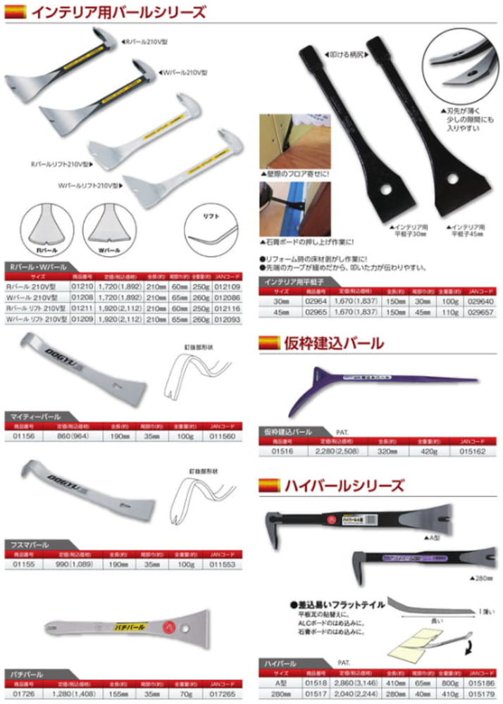 ｜取り扱い資材｜株式会社ミウラ