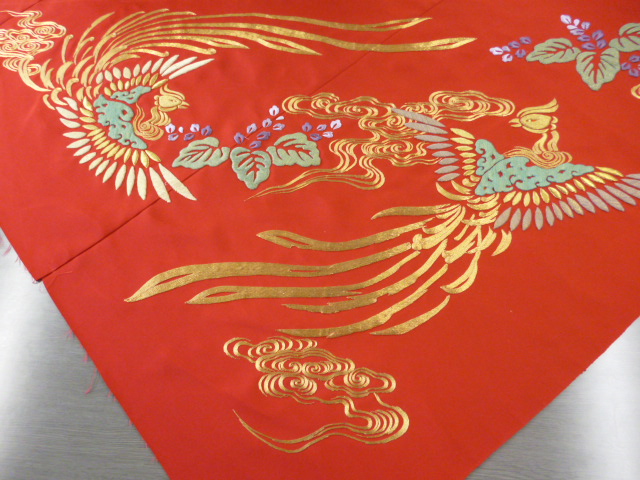 鳳凰の刺繍の載せ替え｜お知らせ・ブログ｜株式会社和光舎